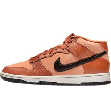 Imagem de Nike Tênis de basquete masculino Dunk Mid, Marrom âmbar/vermelho-escuro/fantasma/preto, 10.5