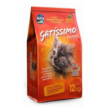 Imagem de Areia higiênica sanitária gatissimo premium para gatos absorção limpez
