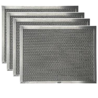Imagem de WINDON BAY Pacote com 4 inserções de filtro de exaustor – compatível com aberturas sem dutos Broan – tela de alumínio de 21,6 x 28,5 x 3/20.3 cm e painel de carvão para captura de gordura de cozinha