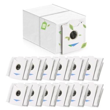 Imagem de 12 peças de sacos de pó para ECOVACS DEEBOT N30 Omni/N30 PRO Omni saco de pó de substituição para DEEBOT N30 Omni/N30 PRO Omni Robot aspirador de pó peças de reparo (3L grande capacidade)