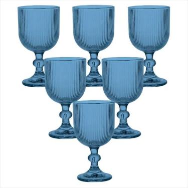Imagem de 6 Taças Conjunto Luxuoso De Vidro 390ml Versalhes para Drinks Sucos Ag