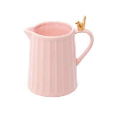 Imagem de Leiteira de ceramica colibri rosa 200ml - Wolff