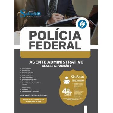 Imagem de Apostila Polícia Federal (PF)  - Agente Administrativo - Classe A, Pad