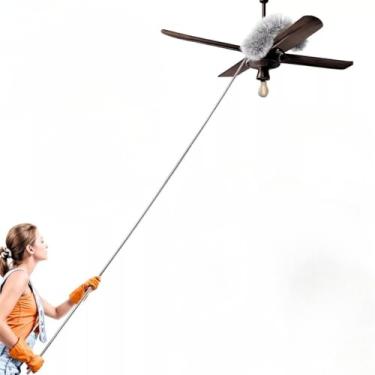 Imagem de Espanador Pó Eletrostático Microfibra Cabo Extensível 2,80m Flexível, Lavável e Reutilizável(2.80m)