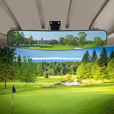 Imagem de WLOOD Espelho panorâmico convexo para carrinho de golfe EZGO, Club Car, Yamaha, espelho retrovisor de carrinho de golfe