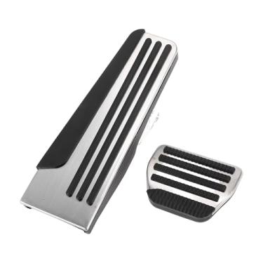 Imagem de Hihaha 1 conjunto de almofadas automáticas para pedal pedal acelerador de pé para Infiniti Q70 2014-2019 liga de alumínio tom prata