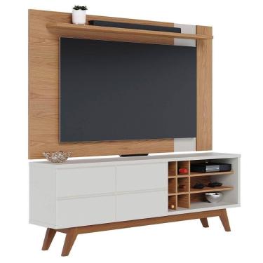 Imagem de Rack Para Sala Norena Com Painel Para 70 Pol. Amélie C05 Freijó-off White Matte - Mpozenato