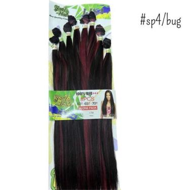 Imagem de Cabelo 100% Bio Fibra Aplique Liso Para Entrelace Mega Hair - mhair, s