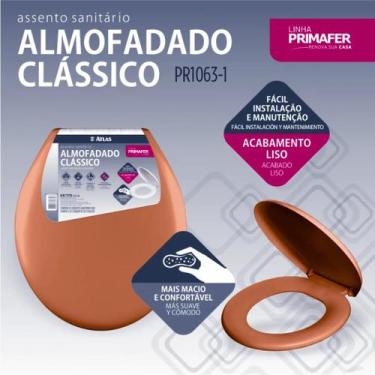 Imagem de Assento Tampa Vaso Almofadado Tamanho Universal Atlas Primafer Oval, C