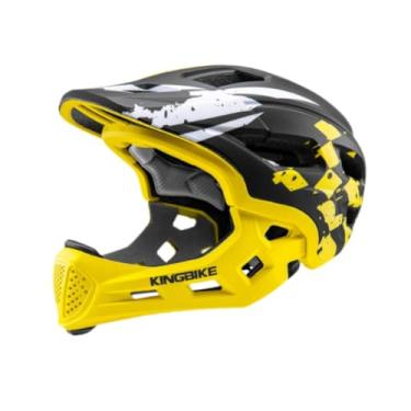 Imagem de simhoa Capacete de bicicleta infantil, respirável e ajustável, para meninos e meninas, para skate, mountain bike ciclismo, Amarelo