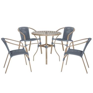 Imagem de 04  Cadeiras Floripa e Mesa Roma Trama 