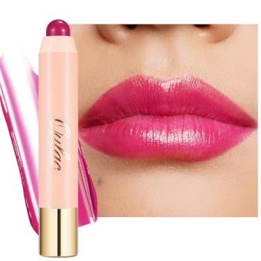 Imagem de Oulac Batom Hidratante - Bálsamo Labial Com Cor Para Lábios Secos, Lápis De Cera Roxo E Blush Maquiagem As Bochechas, 2,48G, Geleia Groselha Preta (05)