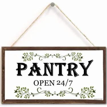 Imagem de TOMATO FANQIE Placas De Despensa Com Tema Fazenda: Placa, Placa Parede Para Cozinha, Restaurante, Lavanderia, Cafeteria, Suspensa 10X5" - Aberto 24 Horas Por Dia, 7 Dias Semana (Us-G116)