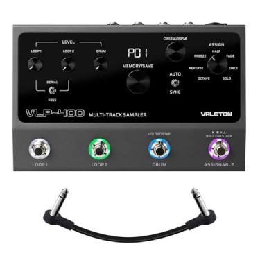 Imagem de Valeton Pedal De Loop Guitar Station Com Bateria Eletrônica Estéreo 100 Hz, 7 Efeitos Personalizáveis, Botões E Pedais Atribuíveis, Conectividade Usb Para Windows/Mac Vlp-400 (Inclui 1 Cabo Ts 15 Cm