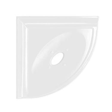 Imagem de Bandeja de sabonete para box de 12,7 cm – Bandeja de sabonete de canto organizador de banheiro suporte de parede de metrô prateleira traseira plana, 5 inches, Bright White Polished