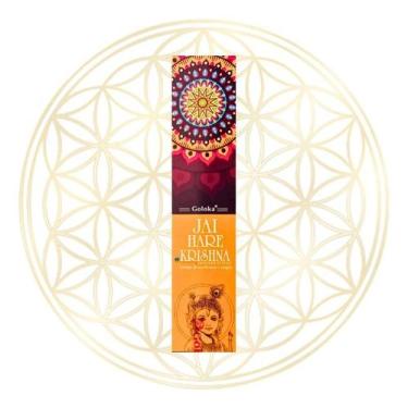 Imagem de Incenso Goloka Indiano Vareta Linha BLACK, Jay Hare Krishna