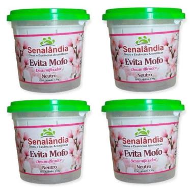 Imagem de Kit 4 Antimofo Secar Desumidificador Guarda Roupa Armário Aromas 130g 