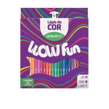 Imagem de Lápis de Cor Com 24 Cores Wow Fun - Leo e Leo