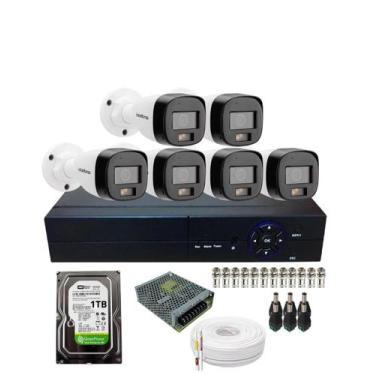 Imagem de Kit 6 Câmeras de Segurança Intelbras VHD 3220 B Full Color com Áudio D