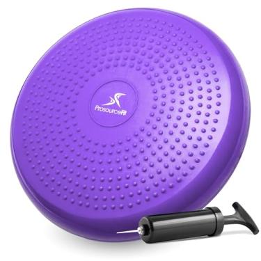 Imagem de ProsourceFit Core Balance Disc Trainer, 35,5 cm de diâmetro com bomba para melhorar a postura, fitness, estabilidade, roxo