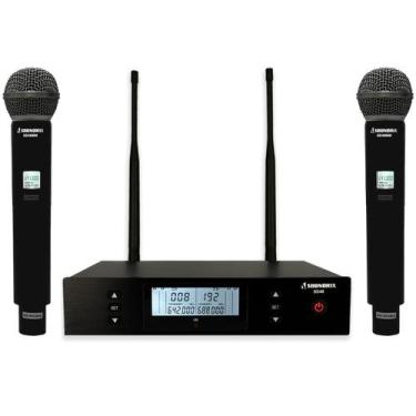 Imagem de Microfone Sem Fio Duplo de Mao UHF SD-48 MM - Soundrix