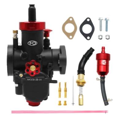 Imagem de Carburador PE28mm Racing Carb com kit de bloqueio de filtro, serve para motor de motocicleta de flange de 200cc a 250cc para Dirt Pit Bike Mini Bike Motocross (PE28mm)