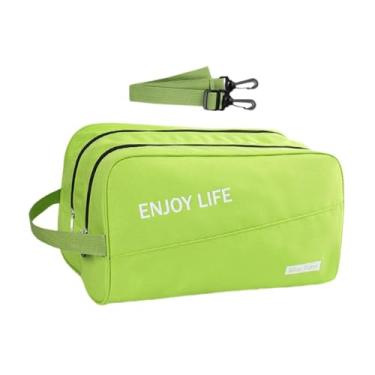 Imagem de Vaveren Bolsa de ginástica, bolsa de ombro para mulheres e homens, alça de ombro ajustável, de fim de semana, esportiva para natação, ioga, viagem, fitness, Verde