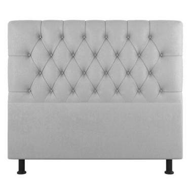 Imagem de Cabeceira Cama Box Casal King Size Nice 195cm Suede Cinza Claro - Abma