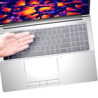 Imagem de Capa de teclado para HP ZBook Firefly 16 G9 G10 G11, ZBook Fury 16 G9 G10 G11, ZBook Fury 15 G8, ZBook Firefly 15 G8 teclado transparente