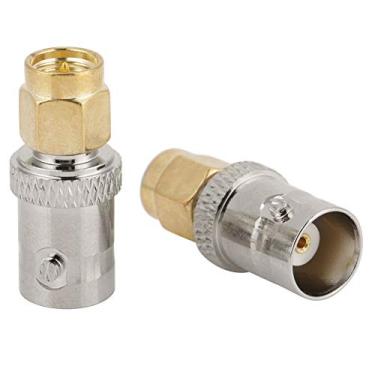 Imagem de Adaptador BNC para SMA RF Alta qualidade Conector coaxial de núcleo de cobre banhado a ouro para transmissão de sinal de antena 2pcs 24mm 50Ω