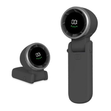 Imagem de Ventilador turbo portátil portátil, ventiladores portáteis dobráveis de 5 velocidades, ventiladores elétricos recarregáveis de alta velocidade, mini ventilador de resfriamento de gelo 3 em 1 para mão