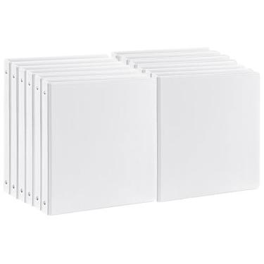 Imagem de Pasta de 3 anéis SUQJOY View Basic de 1 polegada com 2 bolsos, pacote 