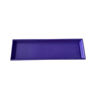 Imagem de Prato para Vaso de Planta，Prato para Floreira Vaso Jardineira Retangular(Roxo,Prato 40cm)