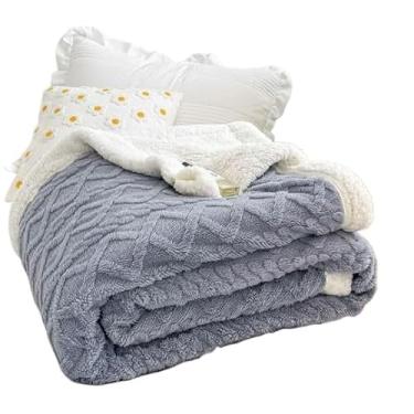 Imagem de Cobertor Manta Glamour Com Sherpa Lã De Carneiro Casal Dupla Face 1,80 x 2,20 Super Macia,cobertor casal grosso(Azul)