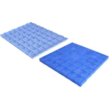 Imagem de Paletes De Plástico Para Armazenamento No Porão, Palete De Almofadas De Grade De Transporte Encaixável De Plástico, Intertravamento Leve Para Dunge, Paletes De Plá, 5pcs, 39.4x20x2in