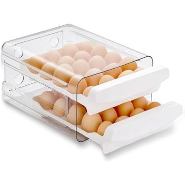 Imagem de Organizador Duplo de Ovos para Geladeira, 32 Compartimentos, Plástico
