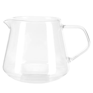 Imagem de WOHPNLE Bule de chá de vidro borossilicato transparente, chaleira segura para fogão, com alça para lava-louças, bule de chá, caneca para café, chá, leite e água quente (650 ml)