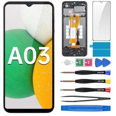 Imagem de BESJMYT Para Samsung Galaxy A03 Core Screen Replacement with Frame LCD Display Touch Digitalizador Montagem Completa Vidro Fixo com Kit de Ferramentas de Reparo SM-A032F (A032F/DS A032M/DS)