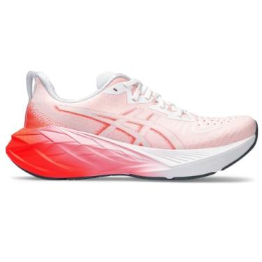 Imagem de ASICS Tênis de corrida masculino NOVABLAST 4, Branco/Vermelho nascer do sol, 13