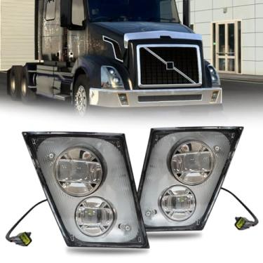 Imagem de Unitedlu Substituição da lâmpada de neblina para conjunto de pares de caminhões Volvo VNL 2003-2017 (cromado)
