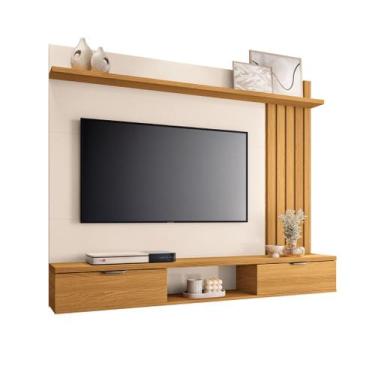Imagem de Painel para TV até 55 HB Móveis Lets 1,60m Cinamomo Off White com Prat