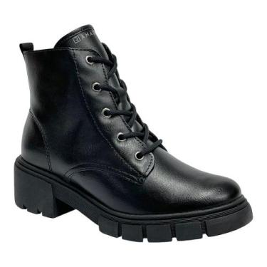 Imagem de Bota Ramarim Coturno Casual Feminino 2412101 Preto, Preto, 35