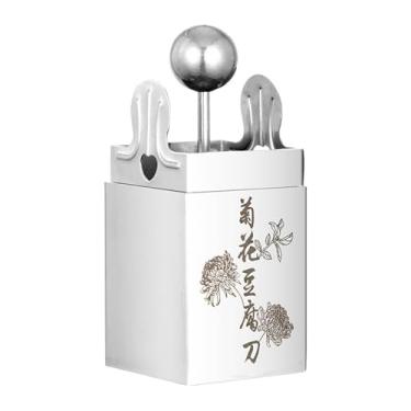 Imagem de Ioensy Prensa de tofu, cortador de tofu, faca de queijo portátil faça você mesmo, leve, fácil de ralar, aço inoxidável, para restaurante doméstico, formato