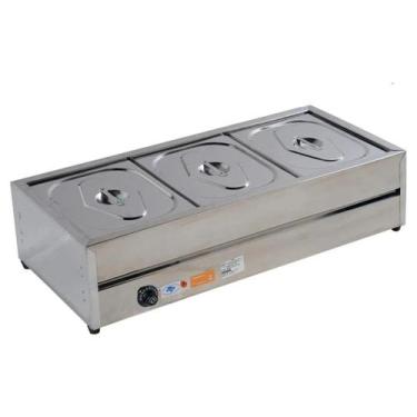 Imagem de Rechaud Self Service Térmico 3 Cubas Aço Inox Ibet, 220V