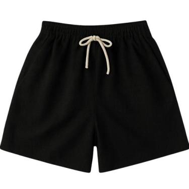 Imagem de Shorts Masculino Casual em Tecido Leve com Cós Elástico e Cordão - DMB