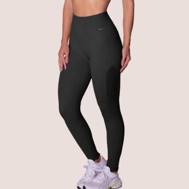Imagem de Calça Legging Sem Costura Fitness Academia Selene, Preto, G