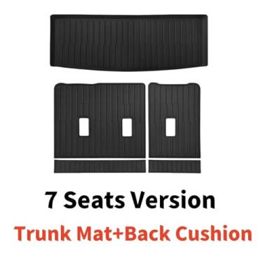 Imagem de Revestimento de carga TPE compatível com Chevy Tahoe/compatível com GMC Yukon (versão para 7 assentos) 2021-2024 Proteção para todas as condições climáticas Revestimentos de piso Acessórios para tapet