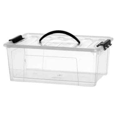 Imagem de Container Plástico Transparente N° 2-12,4 Litros – Caixa Organizadora com Trava, Resistente e Prática - Escritex