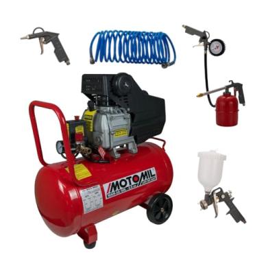 Imagem de Compressor Portátil 8,8 Pés/min 2,5HP Motomil 50L Acessórios