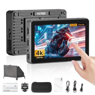 Imagem de VILTROX DC-X3 monitores de campo de câmera de 6 polegadas DCX3 para monitor externo DSLR Touchscreen 4K 2000nits X3 Monitor para Sony Canon, Nikon, 3D, LUT 1920x1080 IPS com protetor solar, bateria de